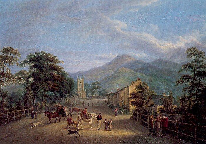 Mulvany, John George View of a Street in Carlingford Spain oil painting art